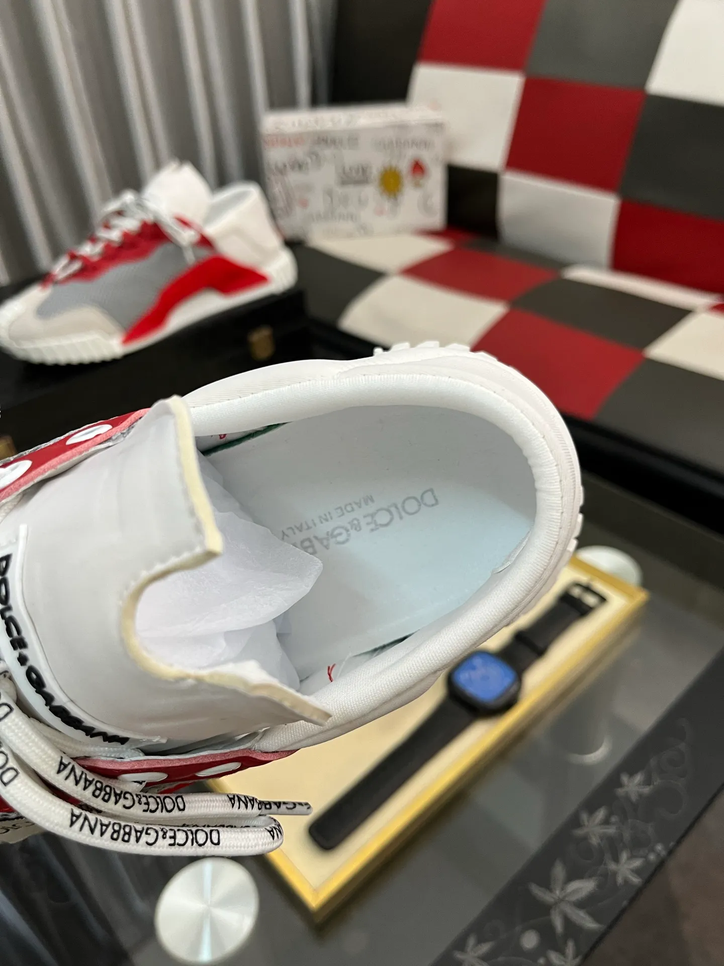 Men's men's shoes💰420⌚️⌚️New DG Dolce & Gabbana high-end couple's sports and casual shoes, imported cowhide, multiple material splicing design➕Imported cowhide lining, cowhide feet➕original TPR elastic outsole. Size: 35-46